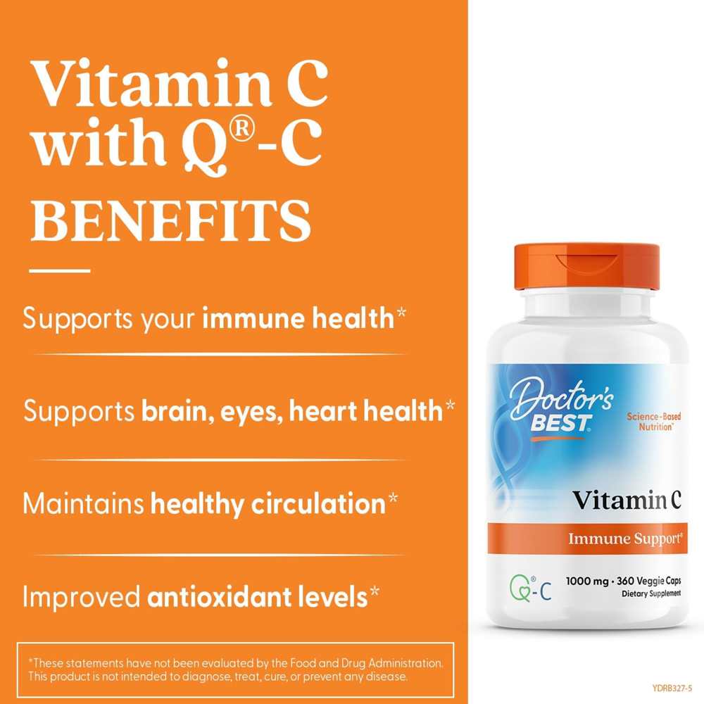 Doctor's Best Vitamin C with Q-C 1000mg Veggie Caps 360 Count thumbnail 2