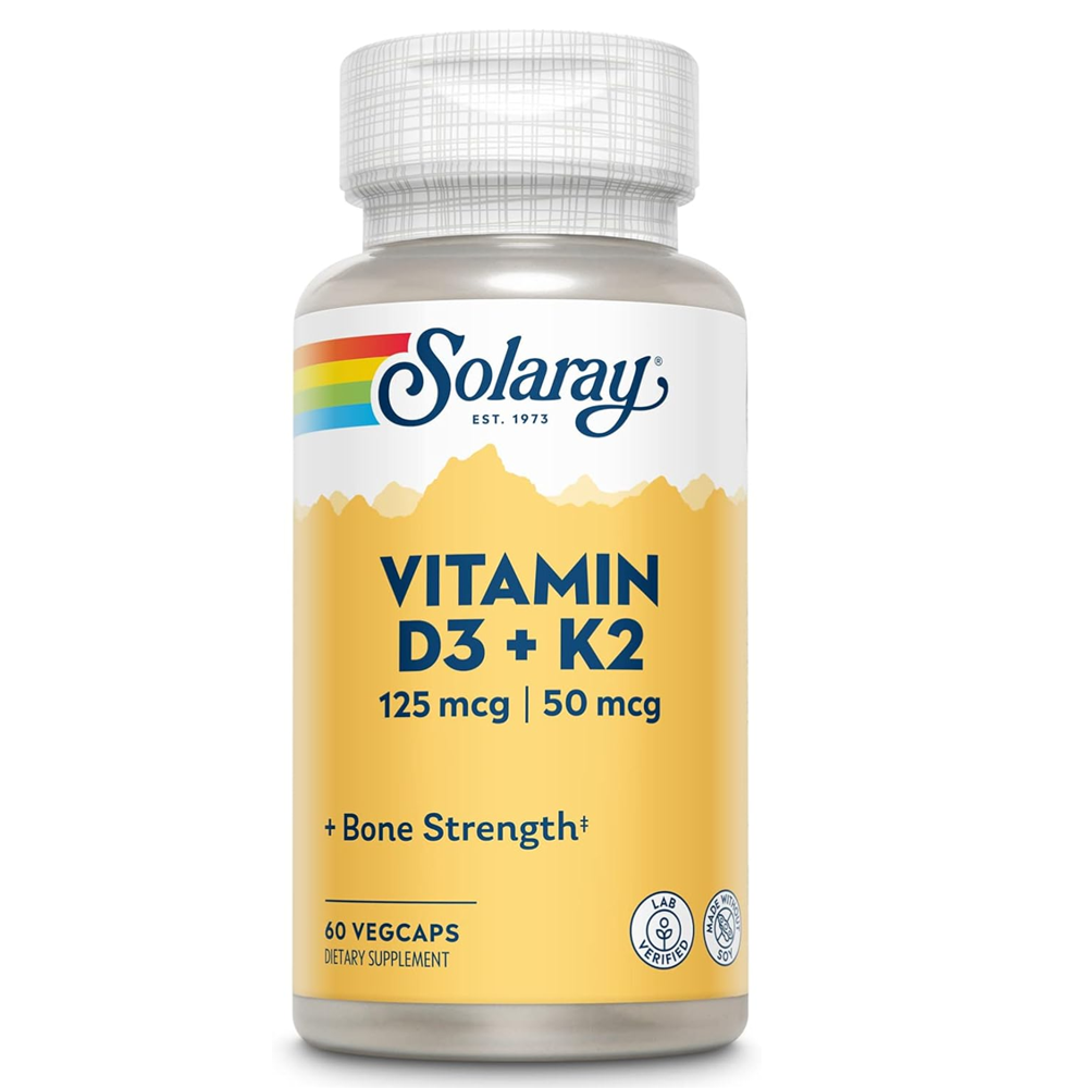 Solaray Vitamin D3 + K2 – Bone &amp; Heart Health thumbnail 3