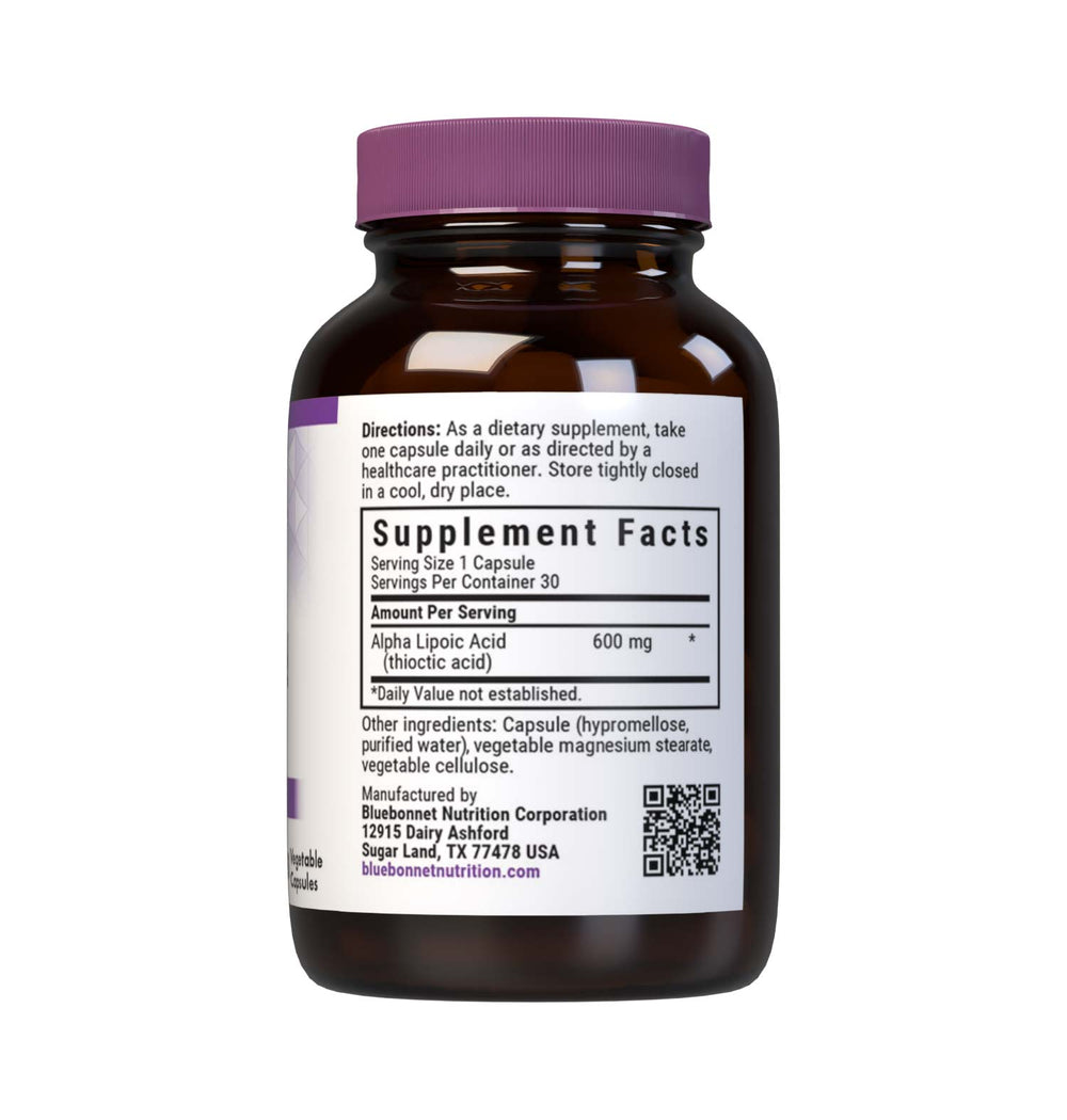 Bluebonnet Nutrition Alpha Lipoic Acid 600 Mg 30 Caps thumbnail 2