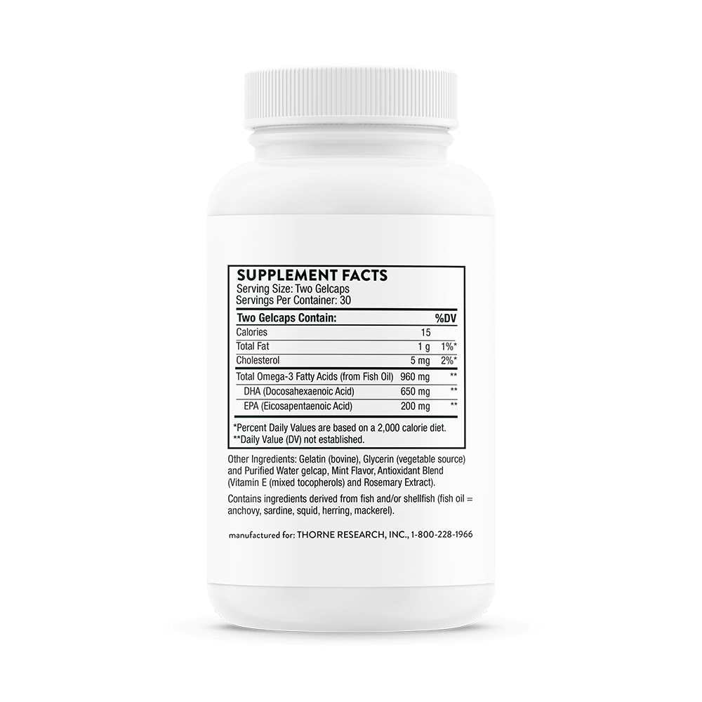 Thorne Prenatal Dha – 60 Gelcaps High-Potency Fish Oil for Pregnancy thumbnail 2