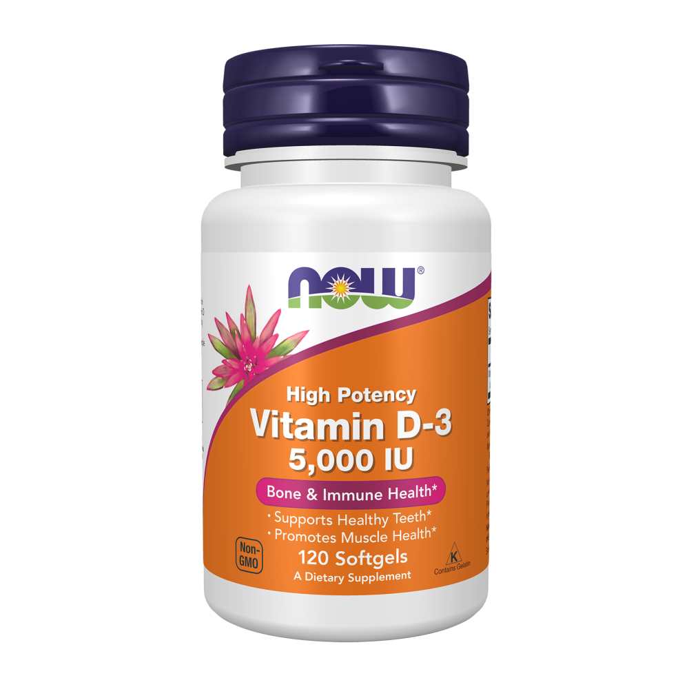 Now Foods Vitamin D-3 5000 Iu – High Potency Bone &amp; Immune Support – 30 Softgels thumbnail 2