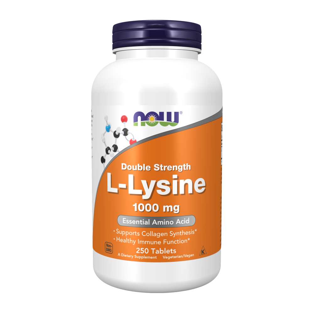 Now Foods L-Lysine 1000mg – Double Strength Immune &amp; Collagen Support – 100 Tablets thumbnail 2