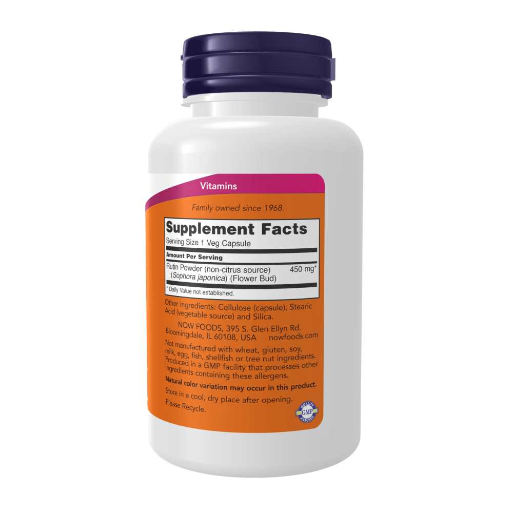 Now Foods Rutin 450 Mg – Vascular Strength &amp; Free Radical Scavenger – 100 Vegan Capsules thumbnail 2