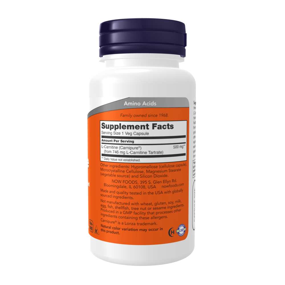 Now Foods L-Carnitine 500 Mg – Fitness &amp; Energy Support – Purest Clinically Tested Form – 60 Veg Capsules thumbnail 4