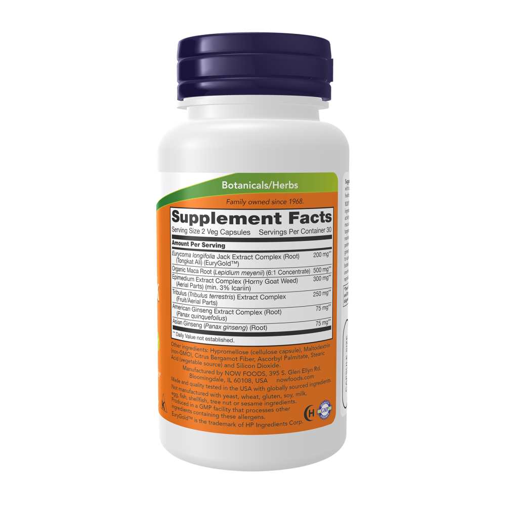 Now Foods Testo Jack 200™ – Male Performance &amp; Virility Support Formula – 60 Veg Capsules thumbnail 2