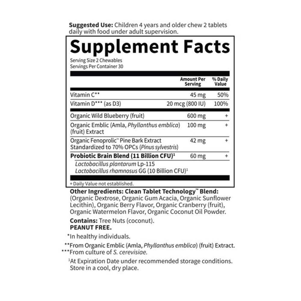 Garden of Life Dr. Formulated Attention &amp; Focus for Kids Watermelon Berry 60 Chewables thumbnail 2