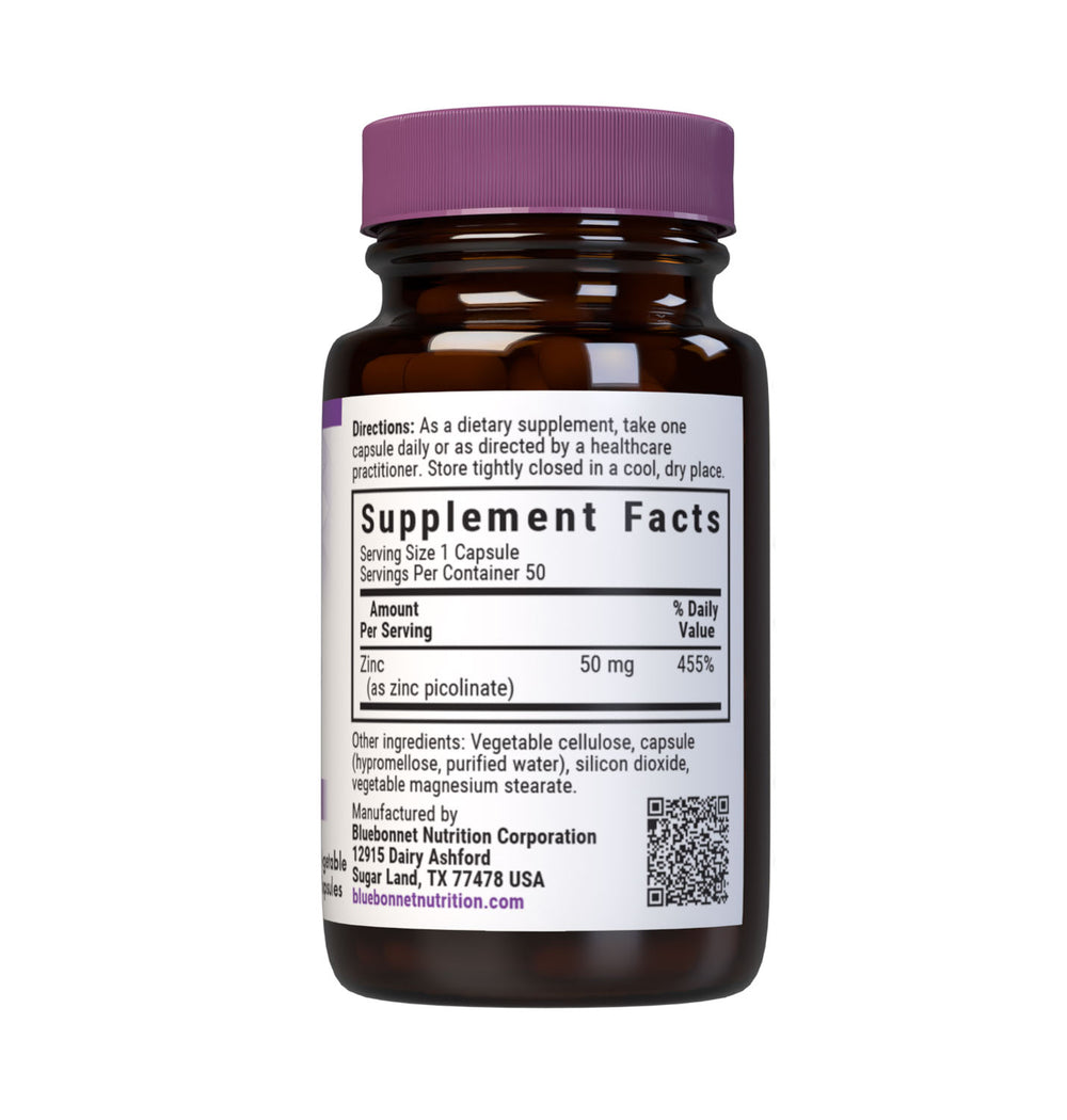 Bluebonnet Nutrition Zinc Picolinate 50 Mg 50 Caps thumbnail 3