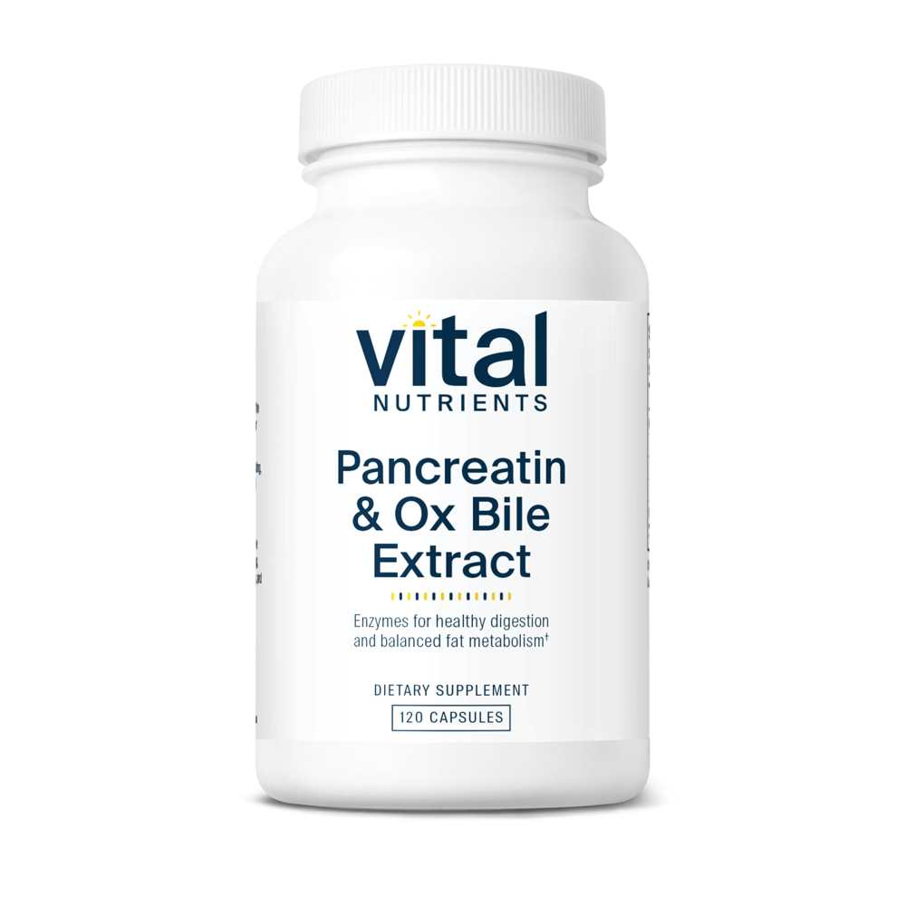 Vital Nutrients Pancreatin &amp; Ox Bile Extract 60 Caps thumbnail 2