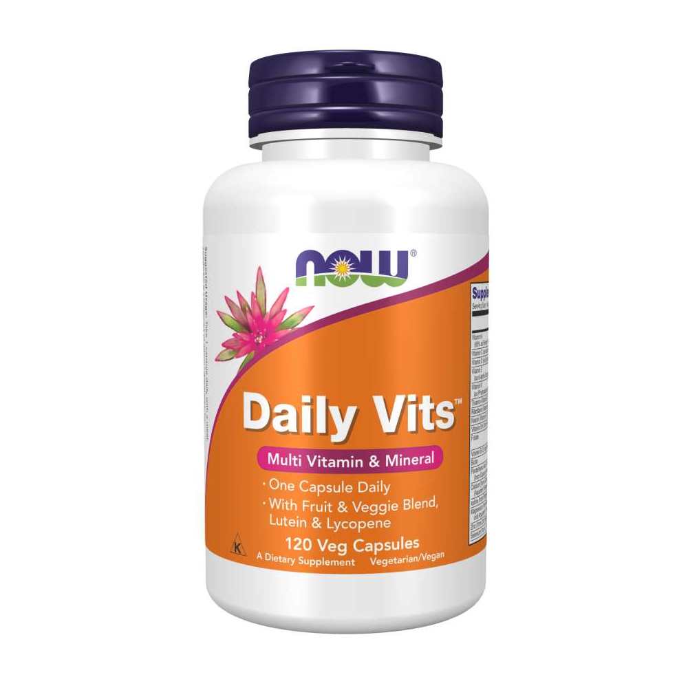 Now Foods Daily Vits – One-A-Day Multivitamin &amp; Mineral with Fruit &amp; Veggie Blend, Lutein &amp; Lycopene – 30 Veg Capsules thumbnail 2