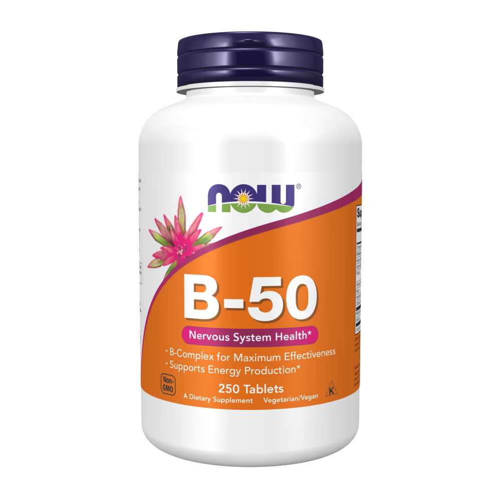 B-50 Complex – Nervous System &amp; Energy Support | High-Potency B-Vitamin Supplement – 250 Vegetarian Tablets thumbnail 2