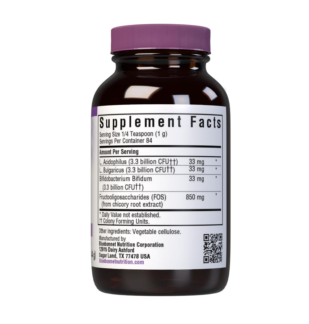 Bluebonnet Nutrition Milk Free Probiotic Acidophilus &amp; Fos Powder 84g thumbnail 2