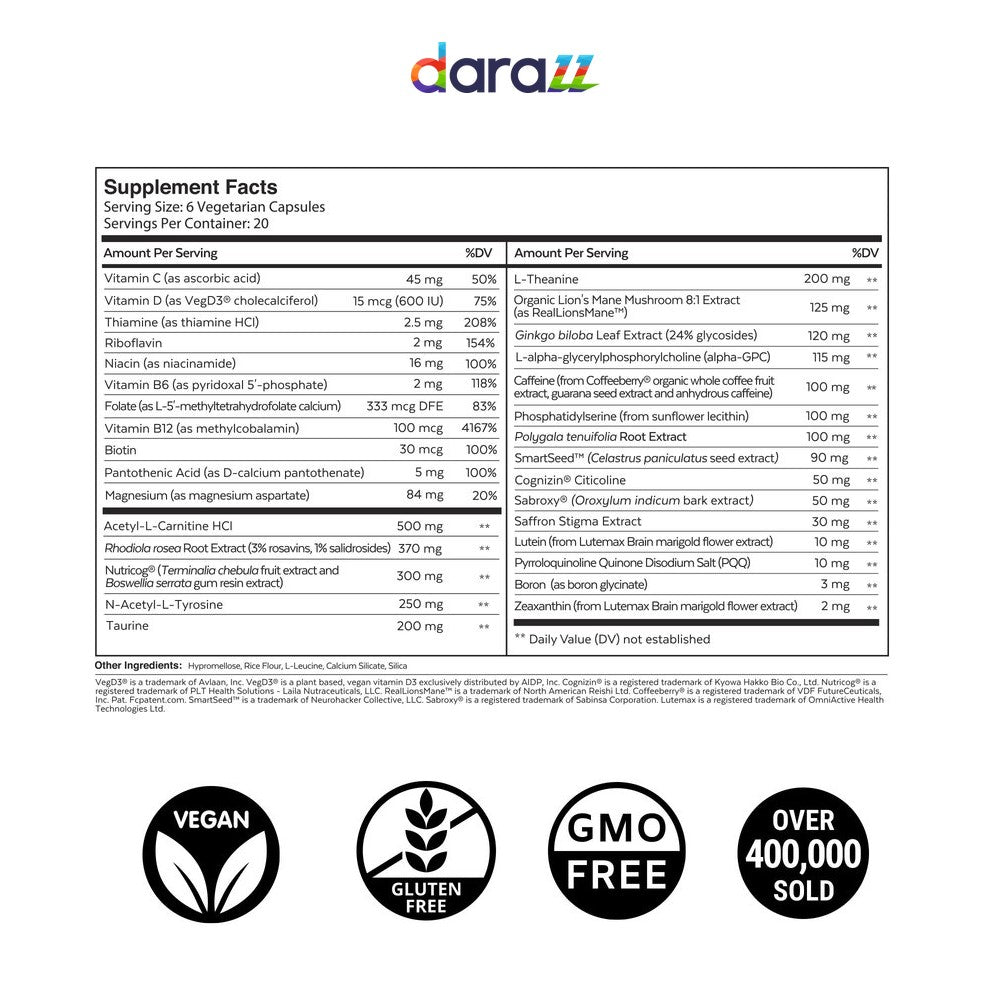 Qualia Mind™ - Premium Cognitive Support | Focus, Memory &amp; Drive | 154 Capsules thumbnail 2