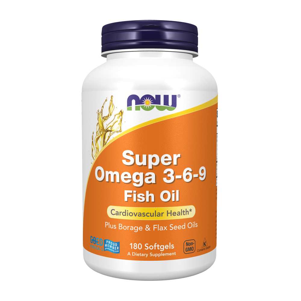 Now Foods Super Omega 3-6-9 Fish Oil with Borage &amp; Flax – 90 Softgels thumbnail 2
