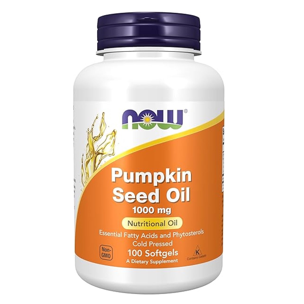 Now Foods Pumpkin Seed Oil 1000mg, Cold Pressed, Essential Fatty Acids &amp; Phytosterols, Non-Gmo, 100 Softgels thumbnail 2