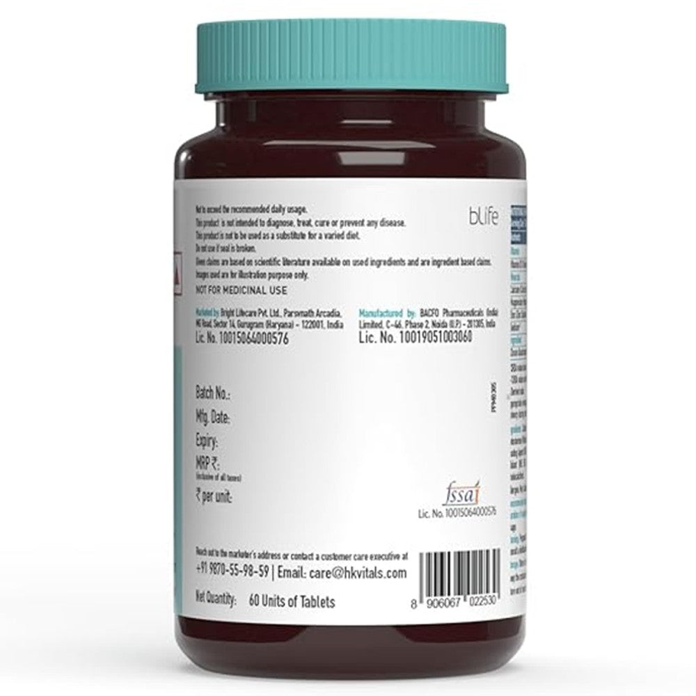 HK Vitals Calcium + Magnesium + Zinc with Vitamin D3 &amp; Cissus 60 Tablets thumbnail 3