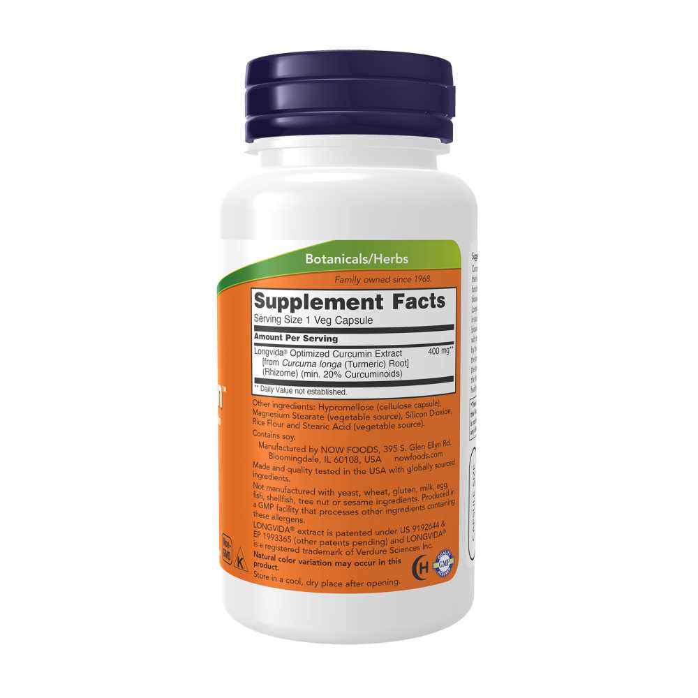 Now Foods Curcu Brain with Longvida® Optimized Curcumin 400 Mg – Cognitive Support &amp; Brain Health – 50 Veg Capsules thumbnail 2
