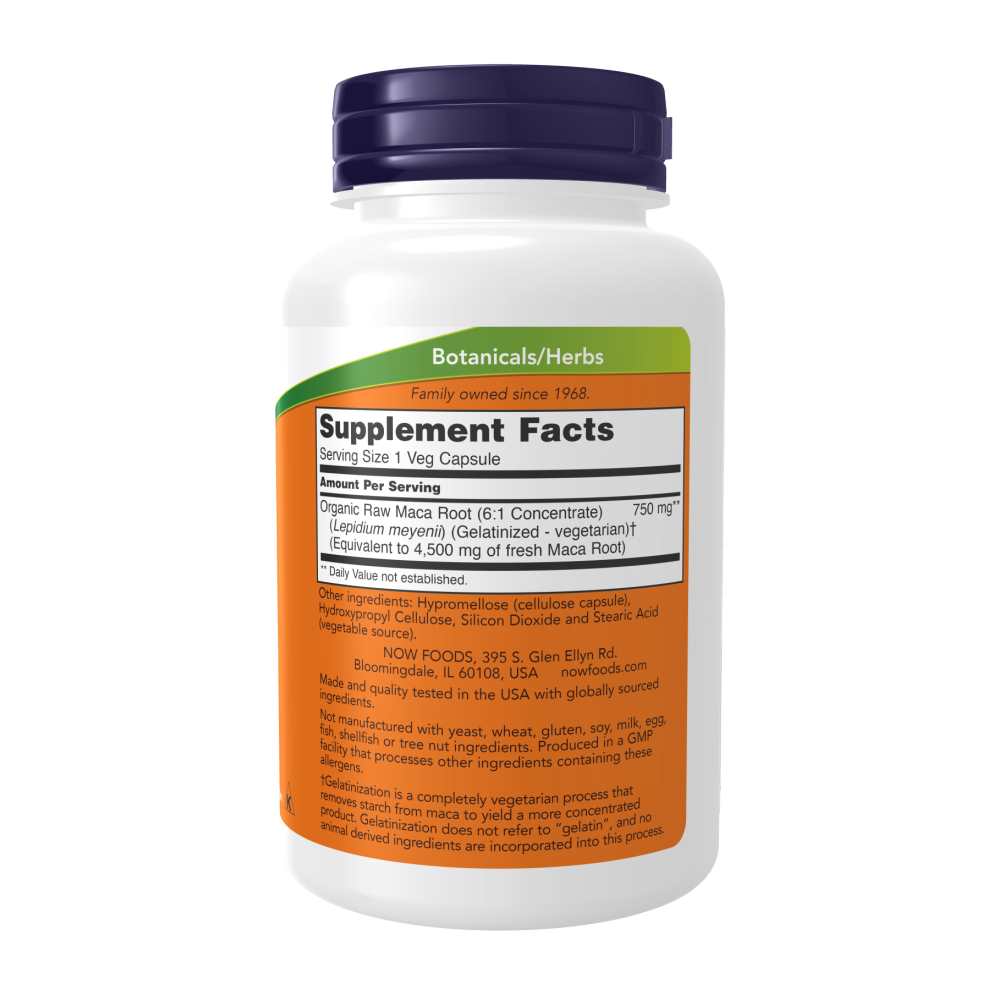 Now Foods Raw Maca 750 Mg – Reproductive &amp; Fertility Support – Gelatinized Root for Healthy Sexual Activity – 90 Veg Capsules thumbnail 2