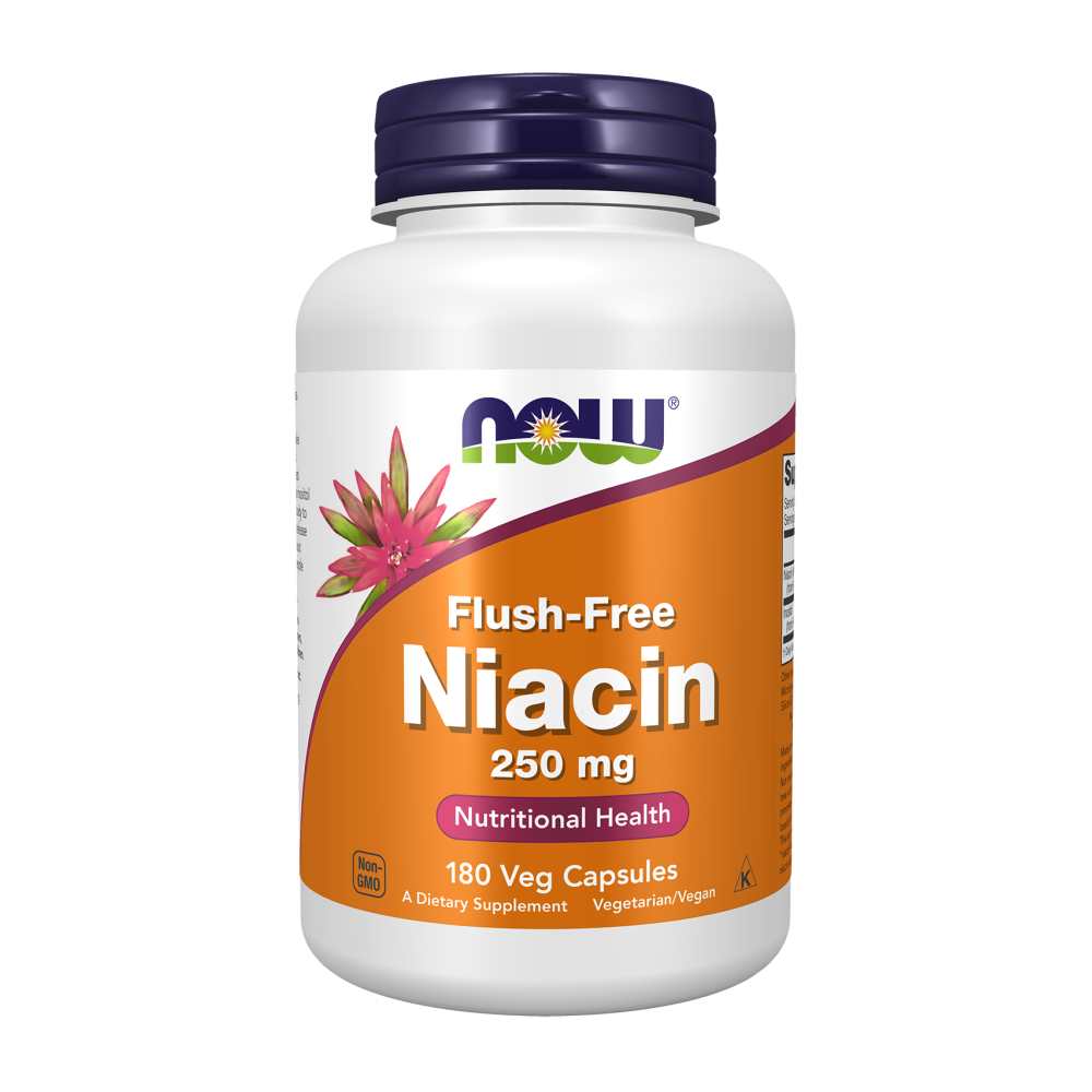 Now Foods Flush-Free Niacin 250mg – Supports Energy &amp; Cholesterol – 90 Veg Capsules thumbnail 2