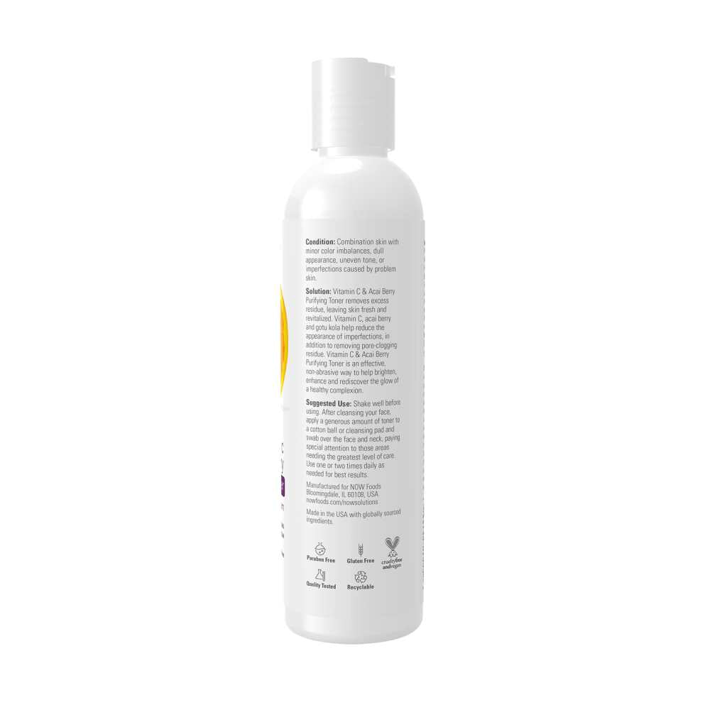 Now Foods Vitamin C &amp; Acai Berry – Brightening &amp; Purifying Toner – for Most Skin Types – 8.11 Oz. (237 M L) thumbnail 2