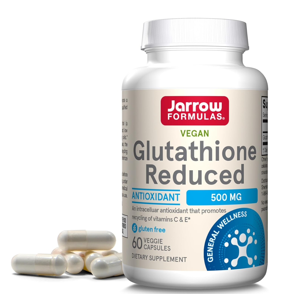 Jarrow Formulas Vegan Glutathione Reduced 500mg – Antioxidant &amp; Cellular Support | 60 Veggie Capsules thumbnail 2