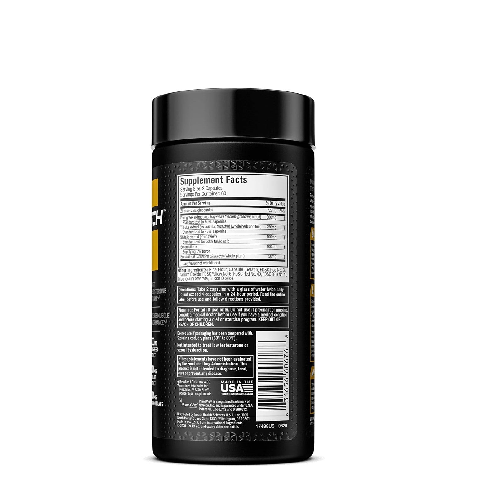 Alphatest Muscletech Test Booster 300mg: Peak Performance &amp; Strength with Shilajit &amp; Fenugreek thumbnail 2