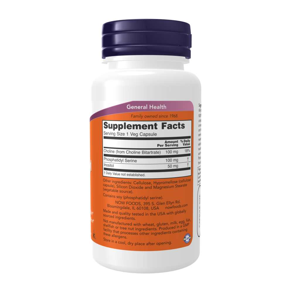 Now Foods Phosphatidyl Serine 100 Mg – Cognitive Health Support – Memory &amp; Brain Function Booster – 60 Veg Capsules thumbnail 2