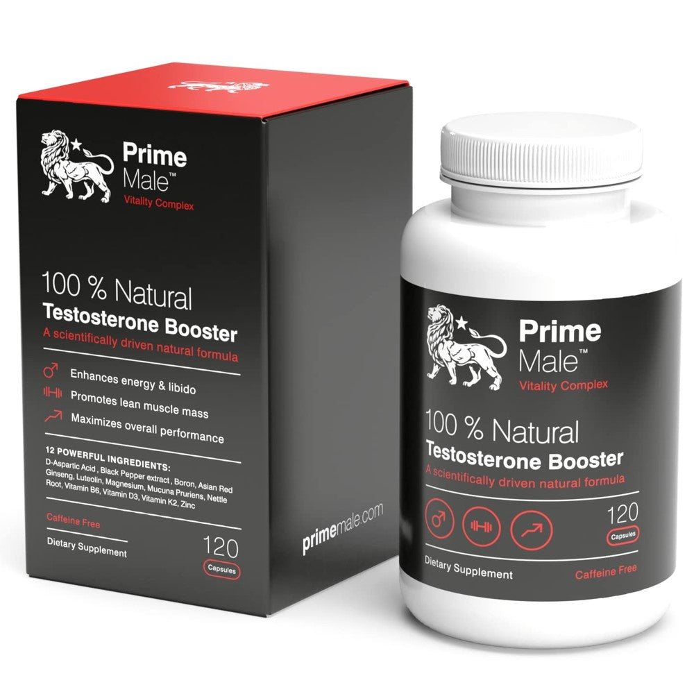 Prime Male™ Vitality Complex - 100% Natural Testosterone Booster for Energy, Libido &amp; Lean Muscle - 120 Capsules thumbnail 2
