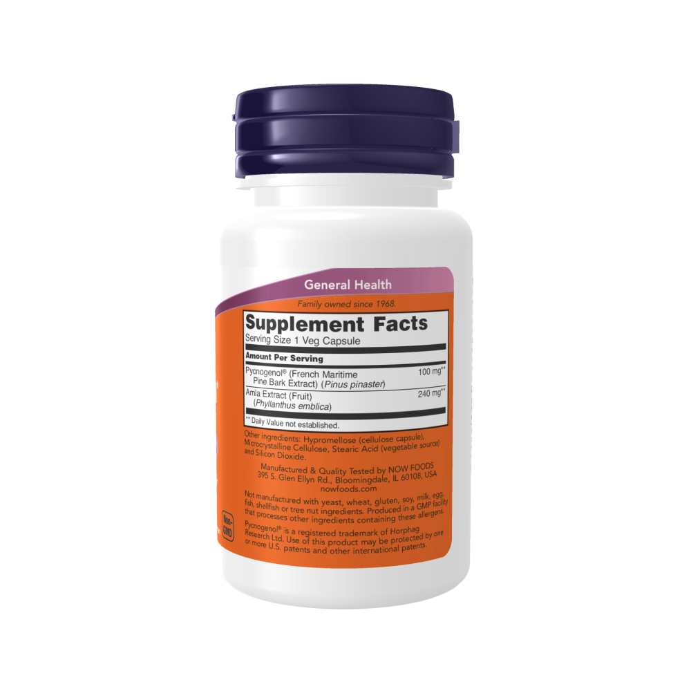 Now Foods Pycnogenol® 100mg – Antioxidant &amp; Immune Support – 60 Veg Capsules thumbnail 2