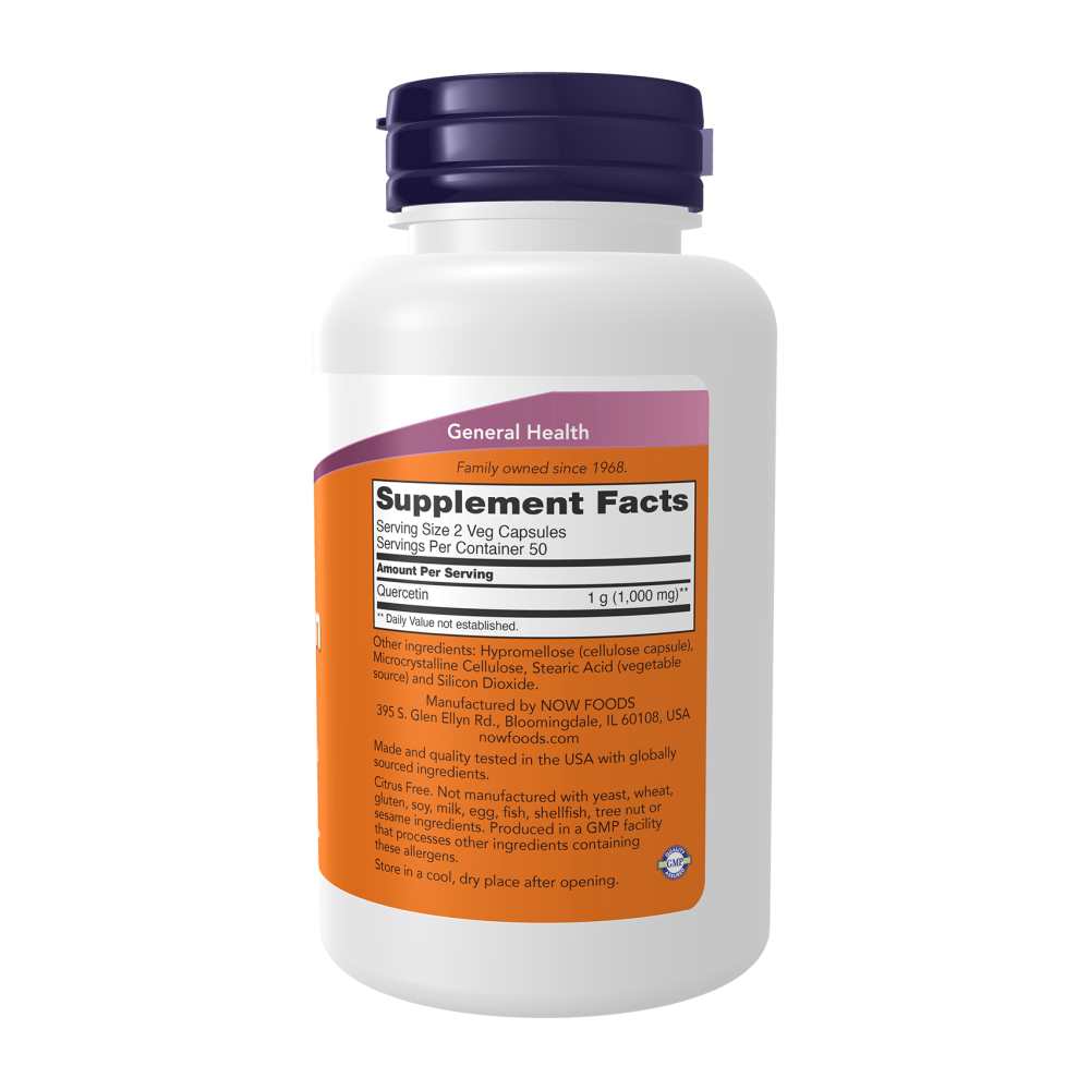 Now Foods Quercetin 500 Mg – Respiratory &amp; Immune Support – 100 Veg Capsules thumbnail 2