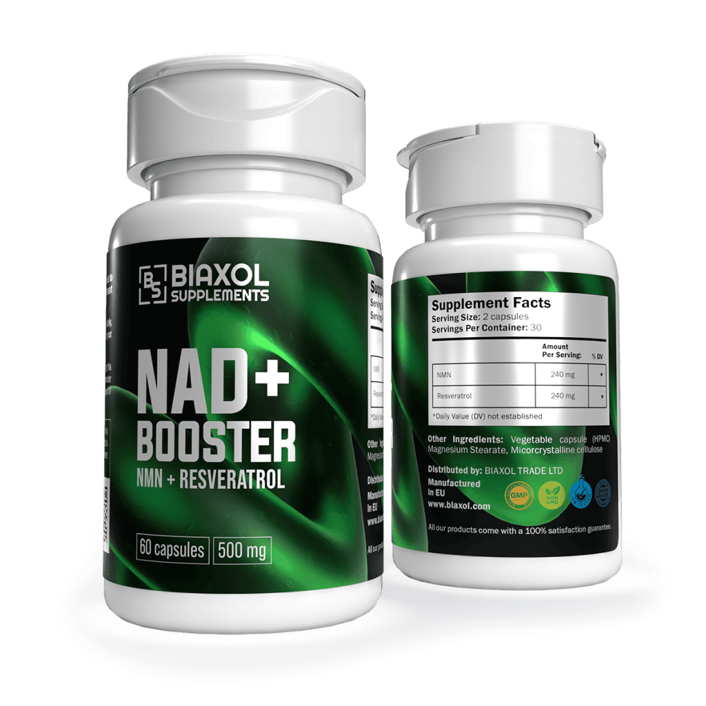 Biaxol Supplements Nmn &amp; Resveratrol 60 Caps thumbnail 2