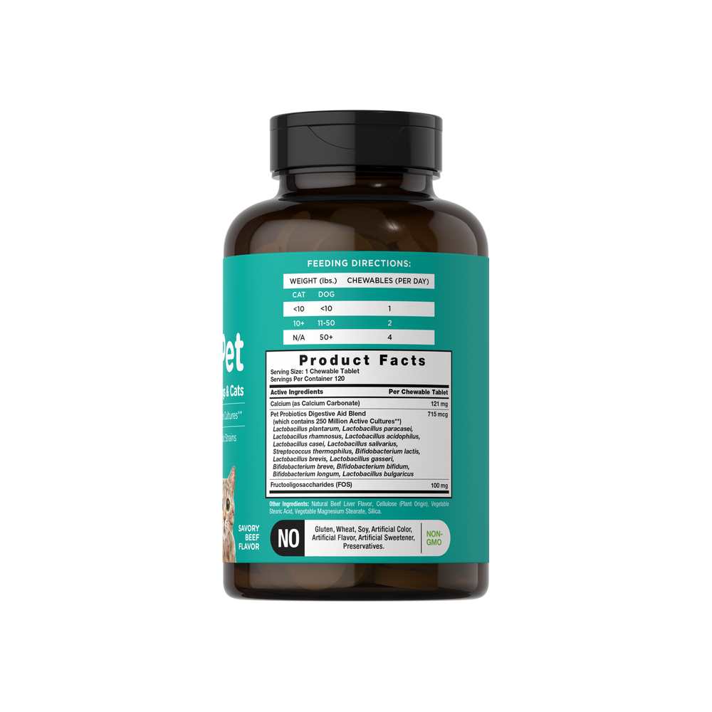 Horbäach Probiotics for Dogs &amp; Cat | 120 Tablets thumbnail 2