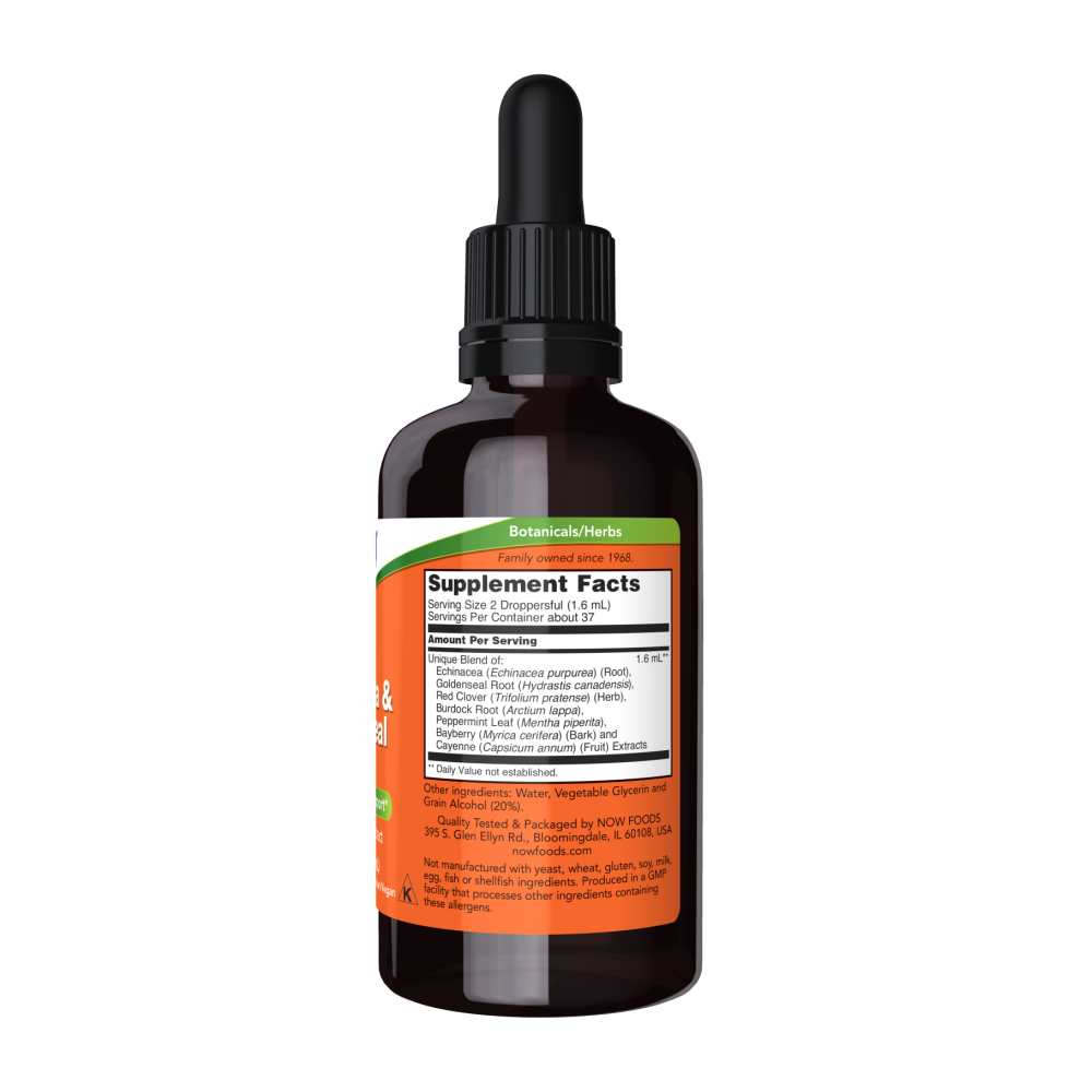 Now Foods Echinacea &amp; Goldenseal – Dual-Action Immune Support Extract | 2 Fl Oz (59 M L) thumbnail 2