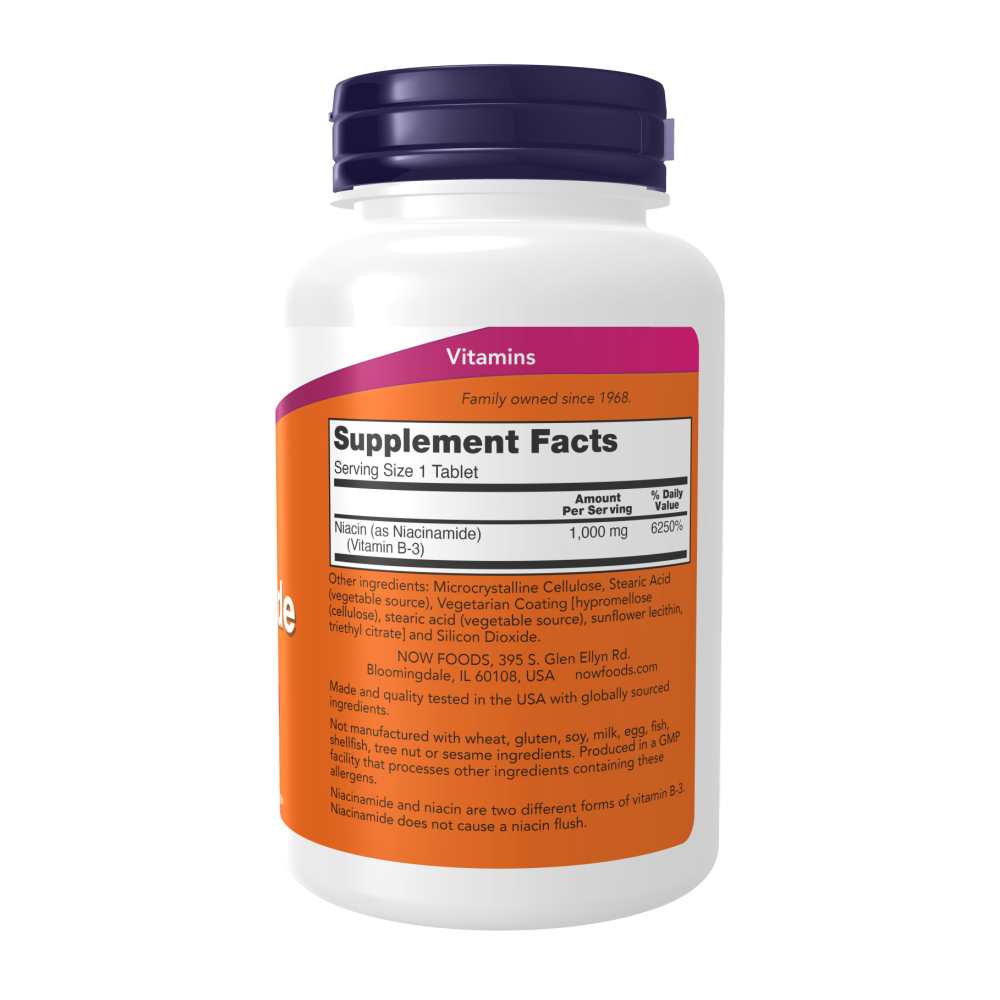Now Foods Niacinamide 1000 Mg – Energy &amp; Skin Health – 90 Tablets thumbnail 2