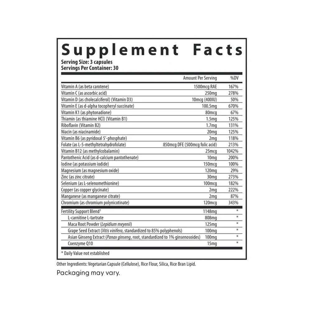 Fairhaven Health FertilAid® for Men – Daily Fertility &amp; Reproductive Health Support Multivitamin with Methylfolate, L-Carnitine &amp; Moco | 90 Capsules – 1-Month Supply thumbnail 3