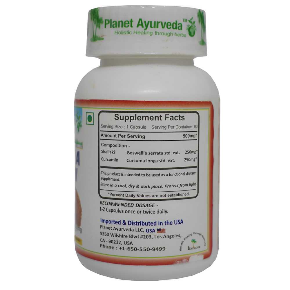 Planet Ayurveda Boswellia Curcumin – 60 Veg Capsules | Herbal Joint Support thumbnail 2