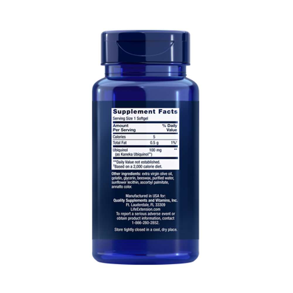 Life Extension Super Ubiquinol Co Q10 100 Mg, 60 Softgels thumbnail 2