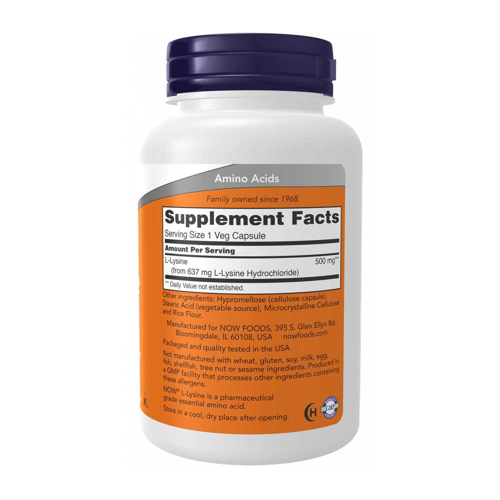 Now Foods L-Lysine 500 Mg – Collagen Production &amp; Immune Health Support – 100 Vegan Capsules thumbnail 2