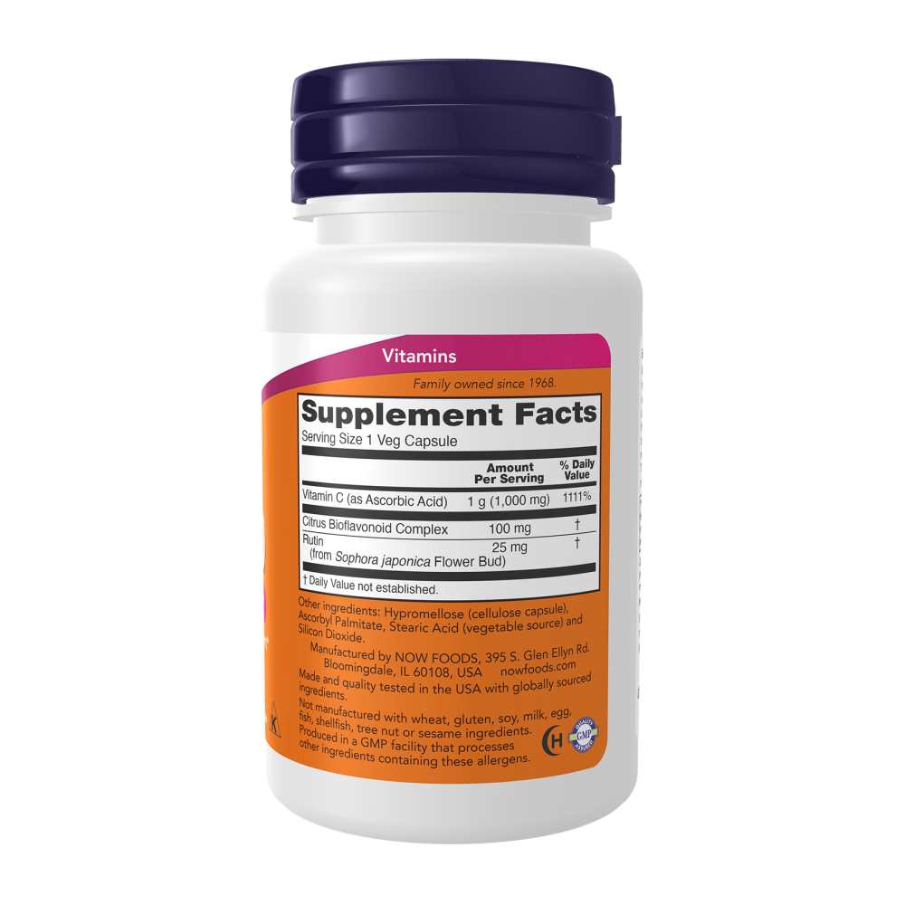 Now Foods C-1000 – Immune &amp; Antioxidant Support with Bioflavonoids – 30 Veg Capsules thumbnail 5