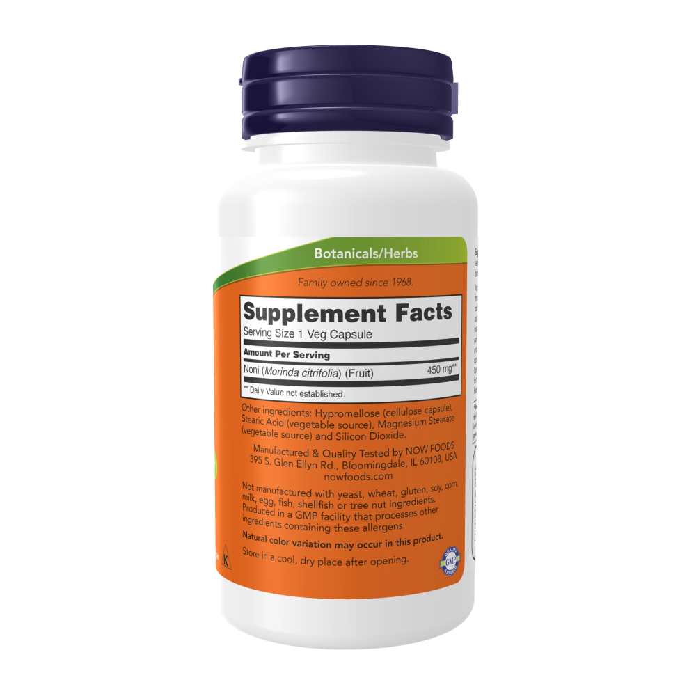 Now Foods Noni 450mg – Antioxidant Support with Polysaccharides &amp; Phytonutrients – 90 Veg Capsules thumbnail 2