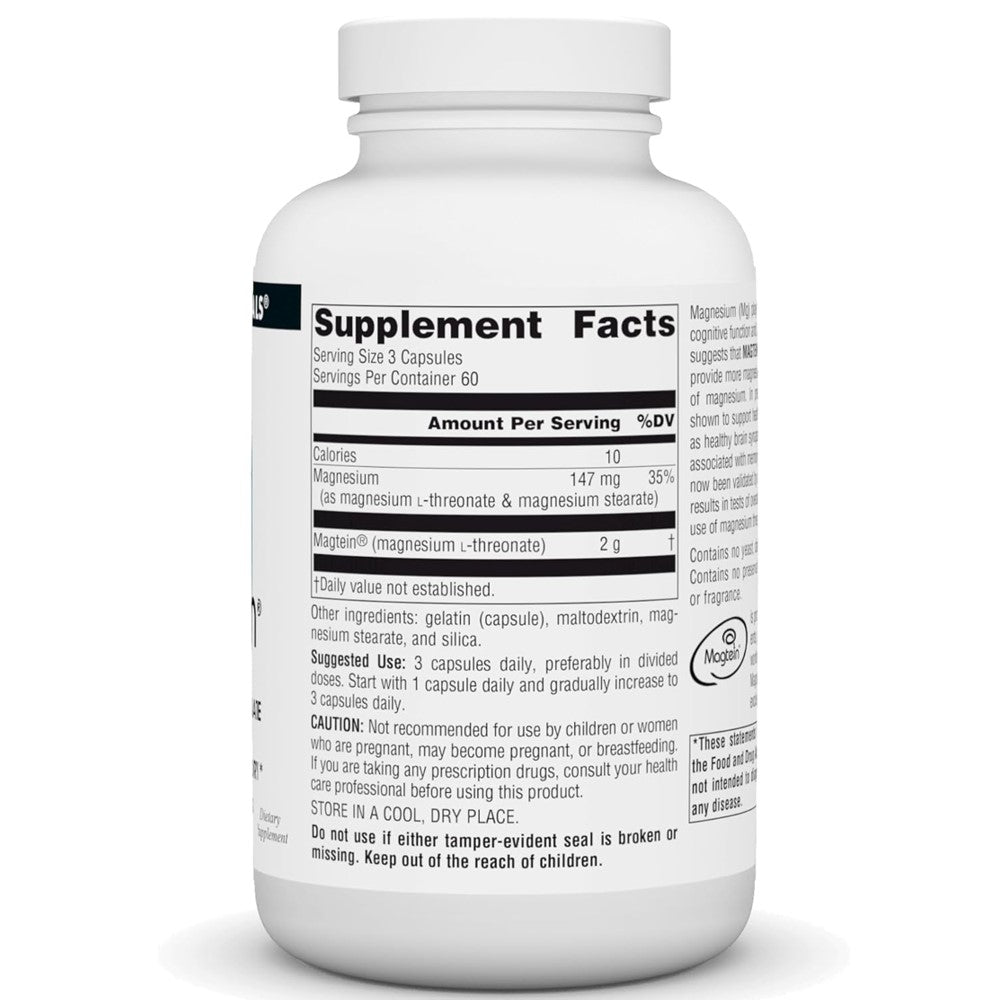 Source Naturals Magtein® Magnesium L-Threonate 667mg – Learning &amp; Memory Support | 90 Capsules thumbnail 5