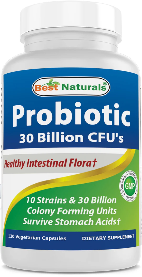 Best Naturals Probiotic 10 Strains &amp; 30 Billion CFU's 60 Vegetarian Capsules thumbnail 2