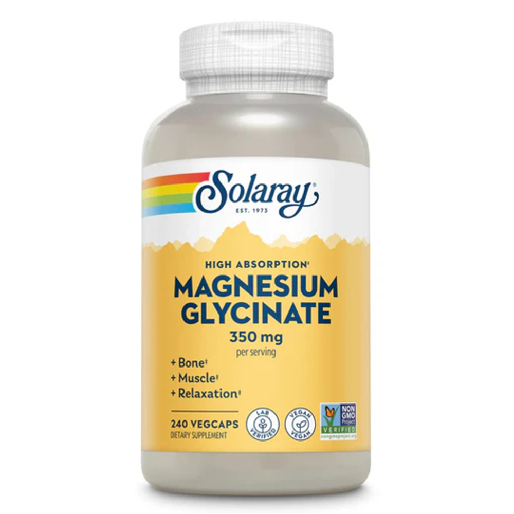 Solaray Magnesium Glycinate 350mg New Update Bottle thumbnail 3