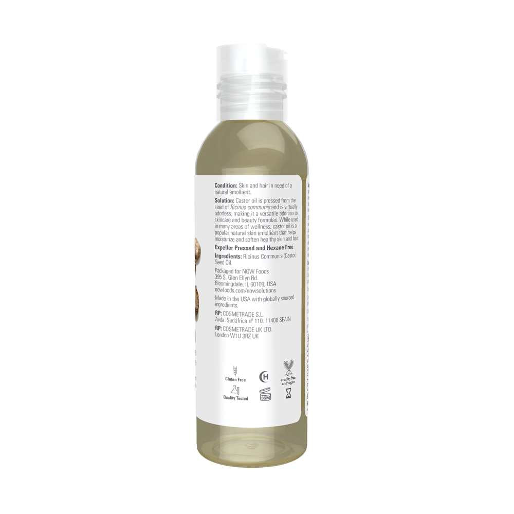 Now Foods Castor Oil – 100% Pure &amp; Cold-Pressed – Multi-Purpose Skin &amp; Hair Oil – 118 M L thumbnail 2