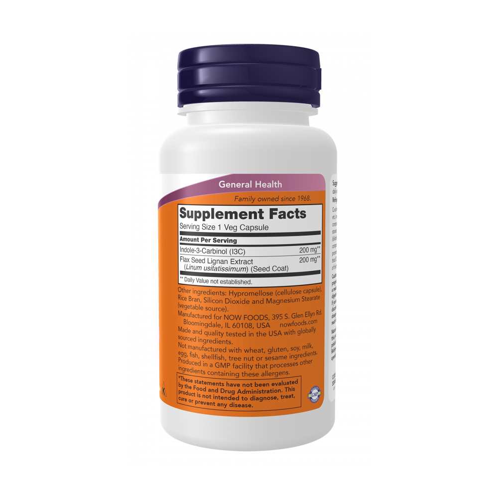 Now Foods Indole-3-Carbinol 200mg – Cellular Health &amp; Detox Support – 60 Veg Capsules thumbnail 2