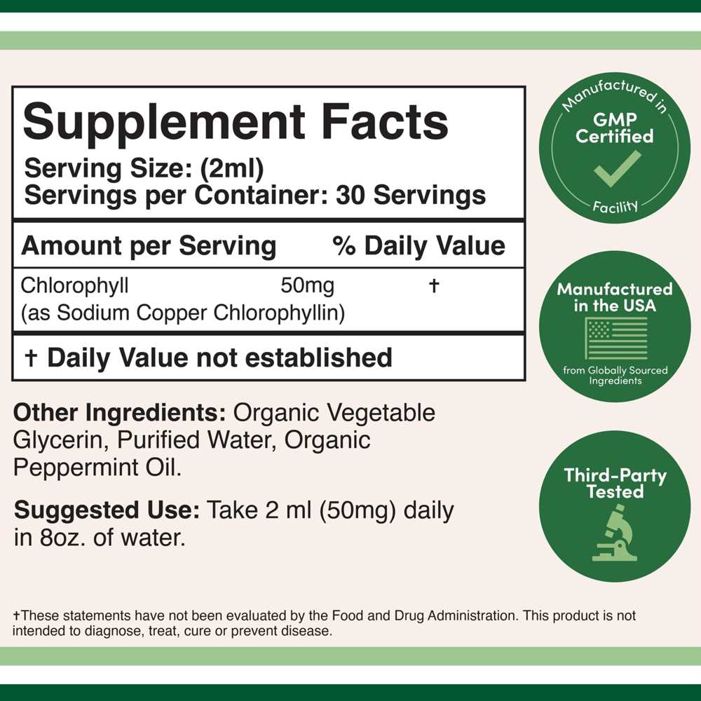 Double Wood Liquid Chlorophyll – 1500mg Natural Cleanse &amp; Digestive Aid | 2 Fl Oz thumbnail 2