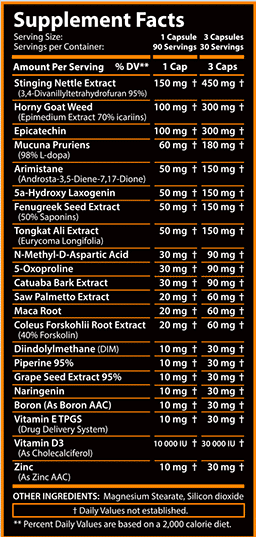 Revange Hardcore Alpha Male – Ultimate Testosterone &amp; Performance Booster, 90 Capsules thumbnail 2