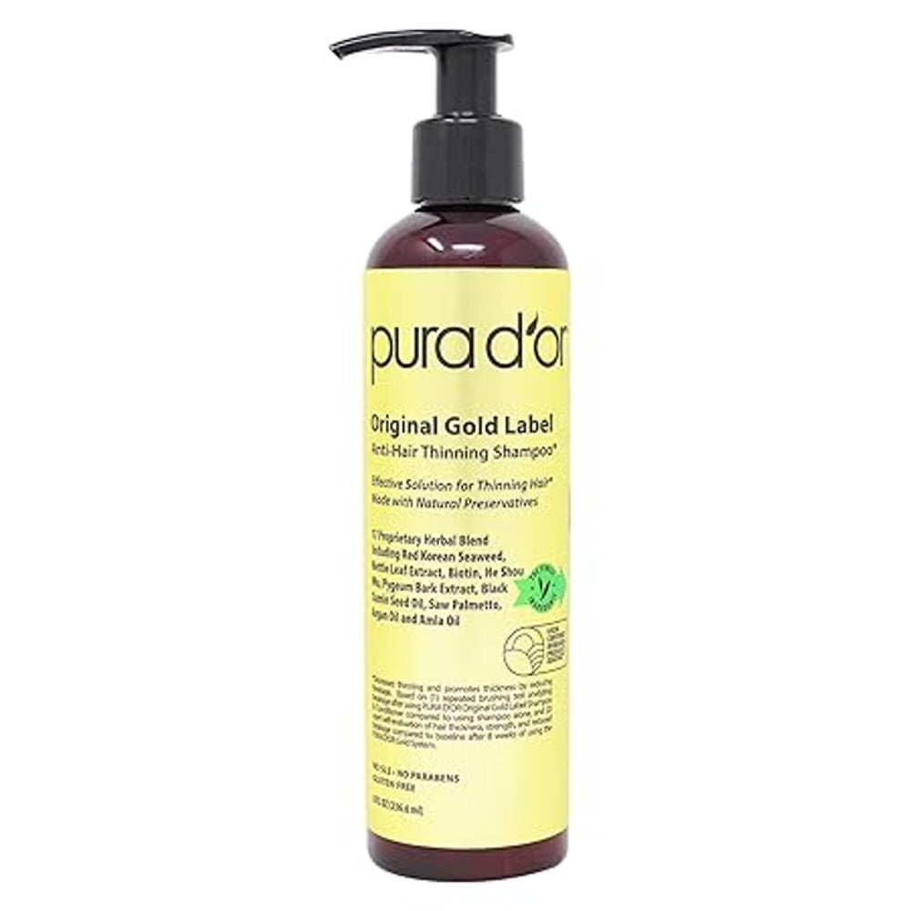 PURA D'OR Original Gold Label Anti Hair-Thinning Biotin Shampoo - 16oz for Men &amp; Women thumbnail 4
