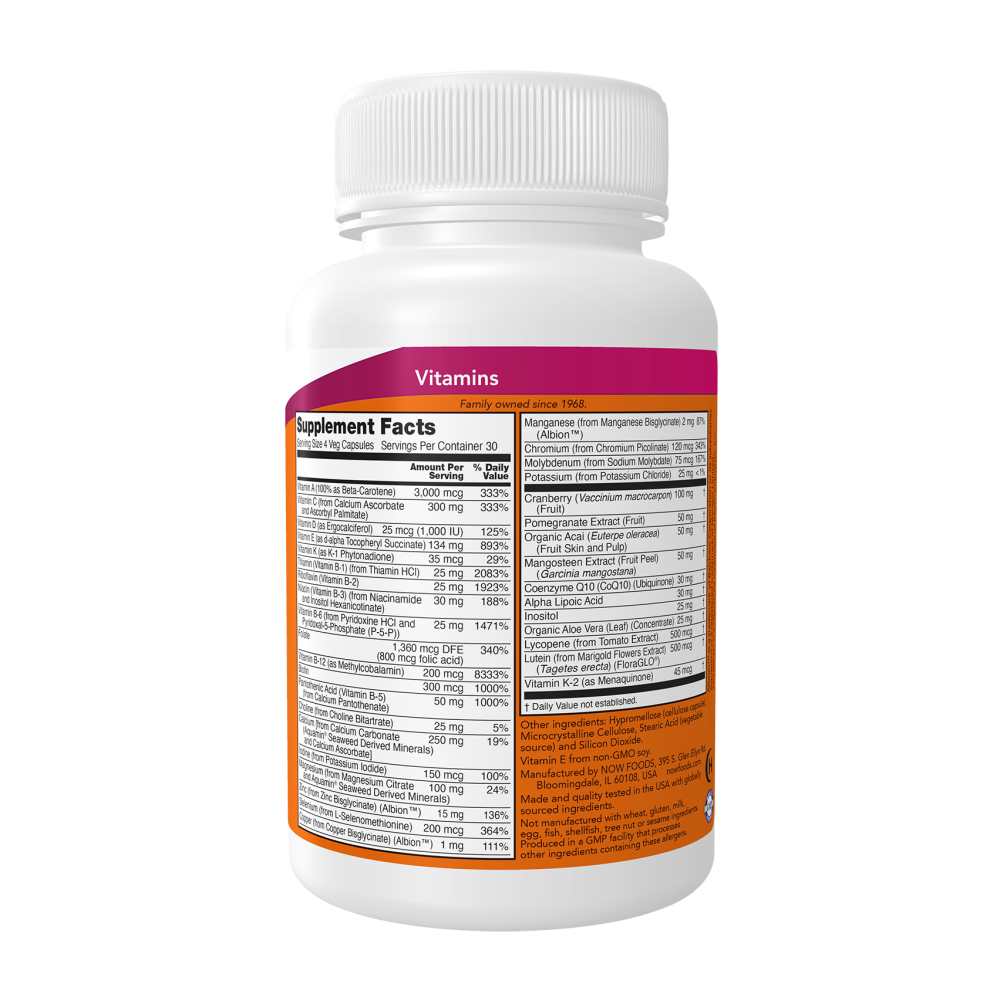 Now Foods Eve Women's Multivitamin – Superior Women's Multi – 120 Veg Capsules thumbnail 2