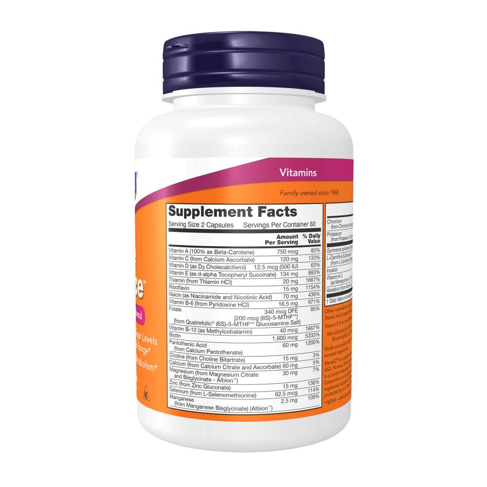 Now Foods True Balance Multi Vitamin &amp; Mineral – Blood Sugar &amp; Metabolism Support – 120 Capsules thumbnail 2