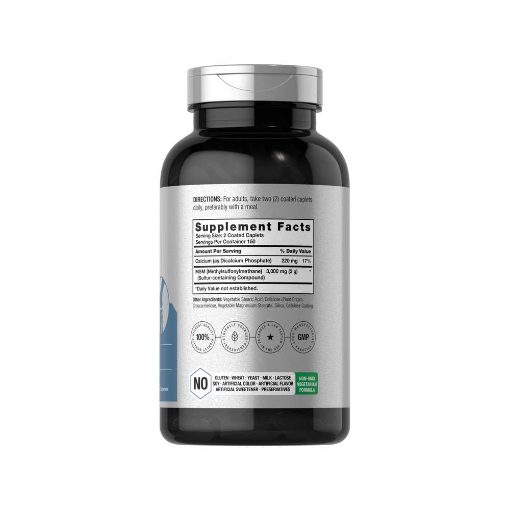 Horbäach Msm 3000mg per Serving | 300 Caplets thumbnail 2